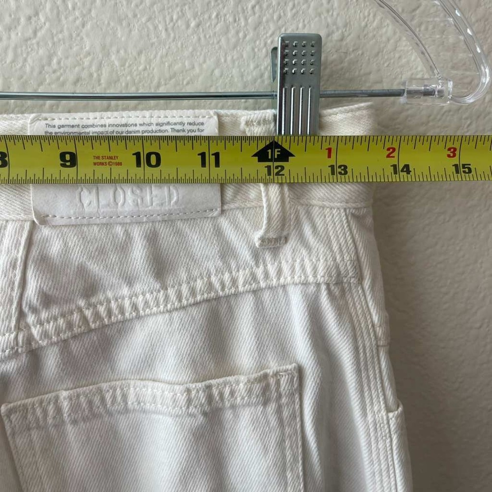 Closed Pedal Pusher High Rise Tapered‎ Jeans Off-White Organic Cotton Size 24 - Picture 5 of 6